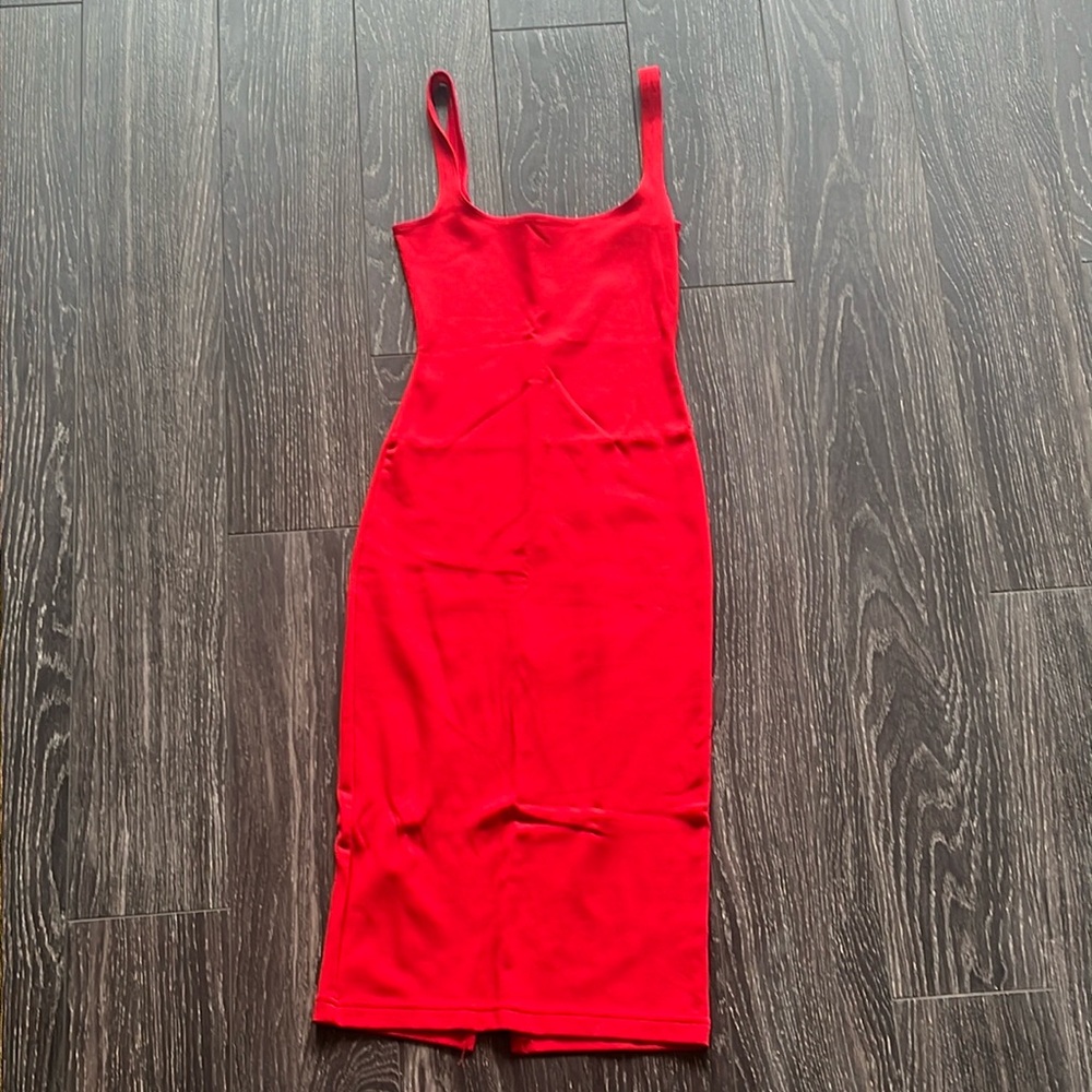 American Apparel Red Midi Dress